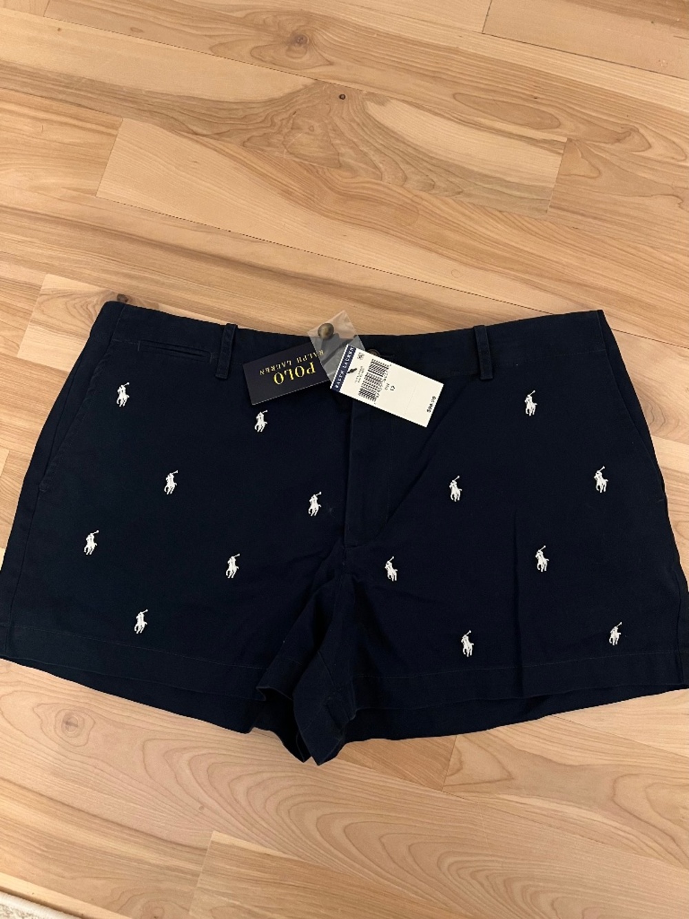 Ralph Lauren Navy Blue Embroidered Polo Shorts